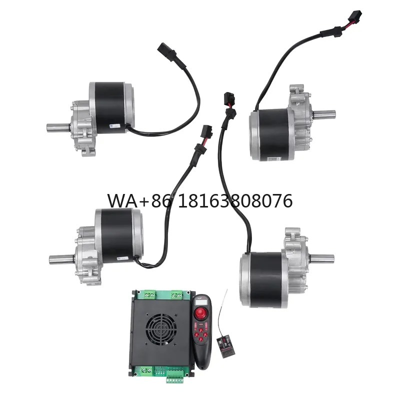 Robot Kit - 4WD Fırçalı Dişli Motor Kiti, 24V,