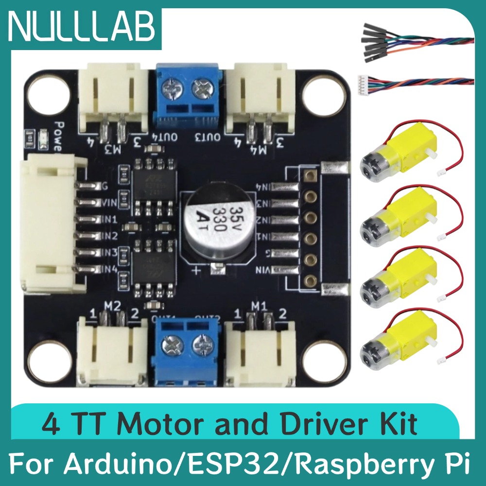 Motor Driver L298N - 4 TT Motor ve Sürücü Kiti