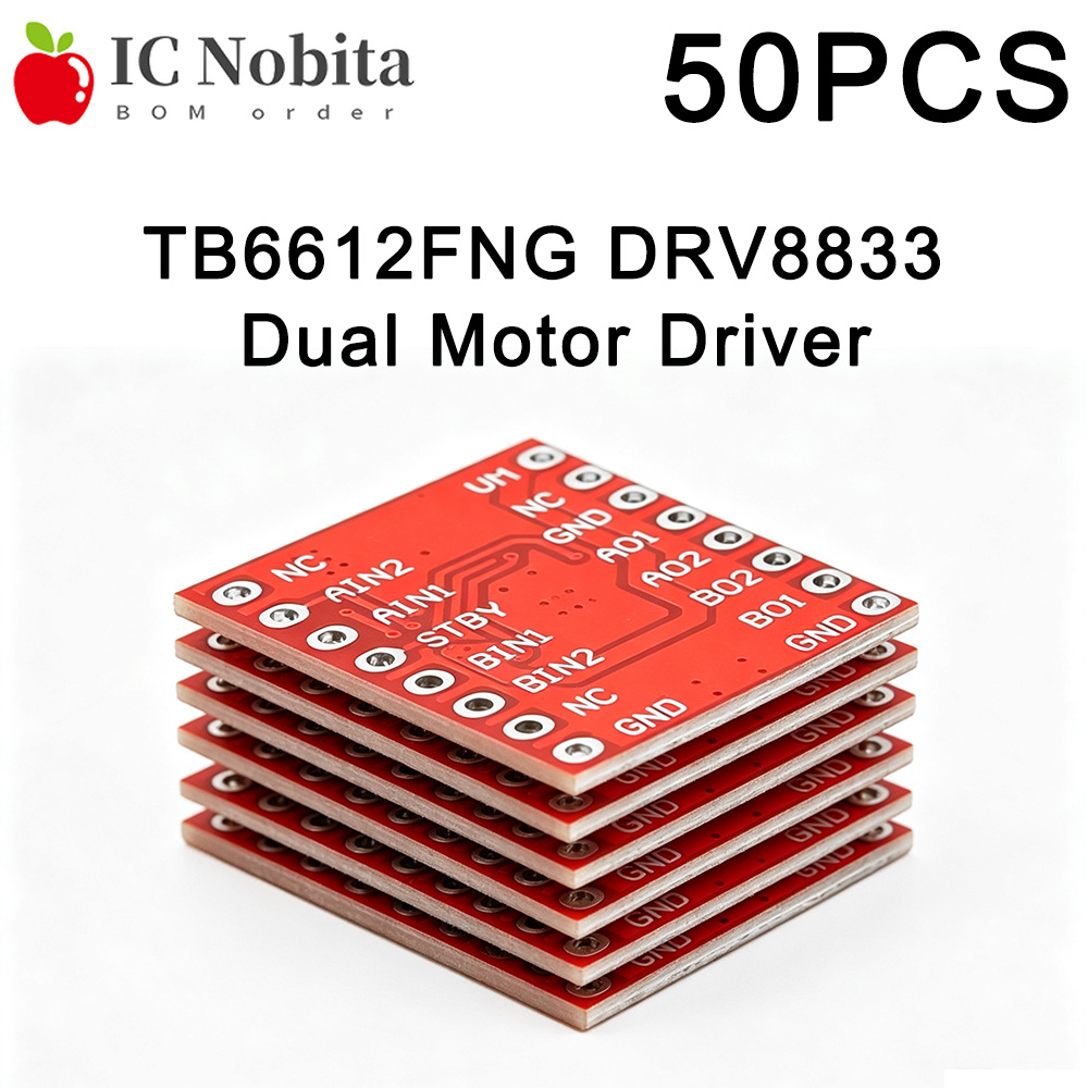 Motor Driver L298N - 50 Adet TB6612FNG DRV8833 Çift Motor