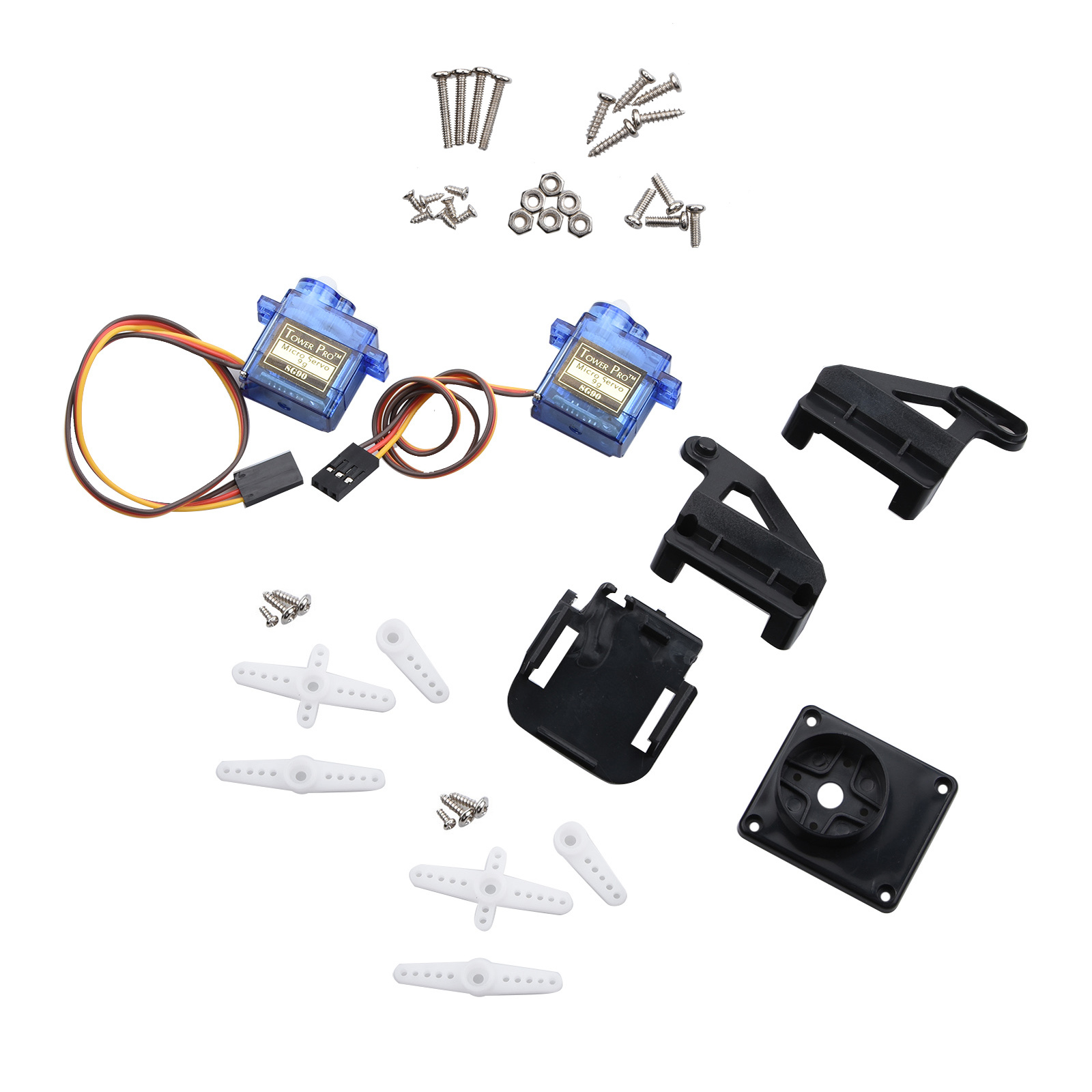Servo Kit - FPV Naylon Çift Eksenli Servo Gimbal