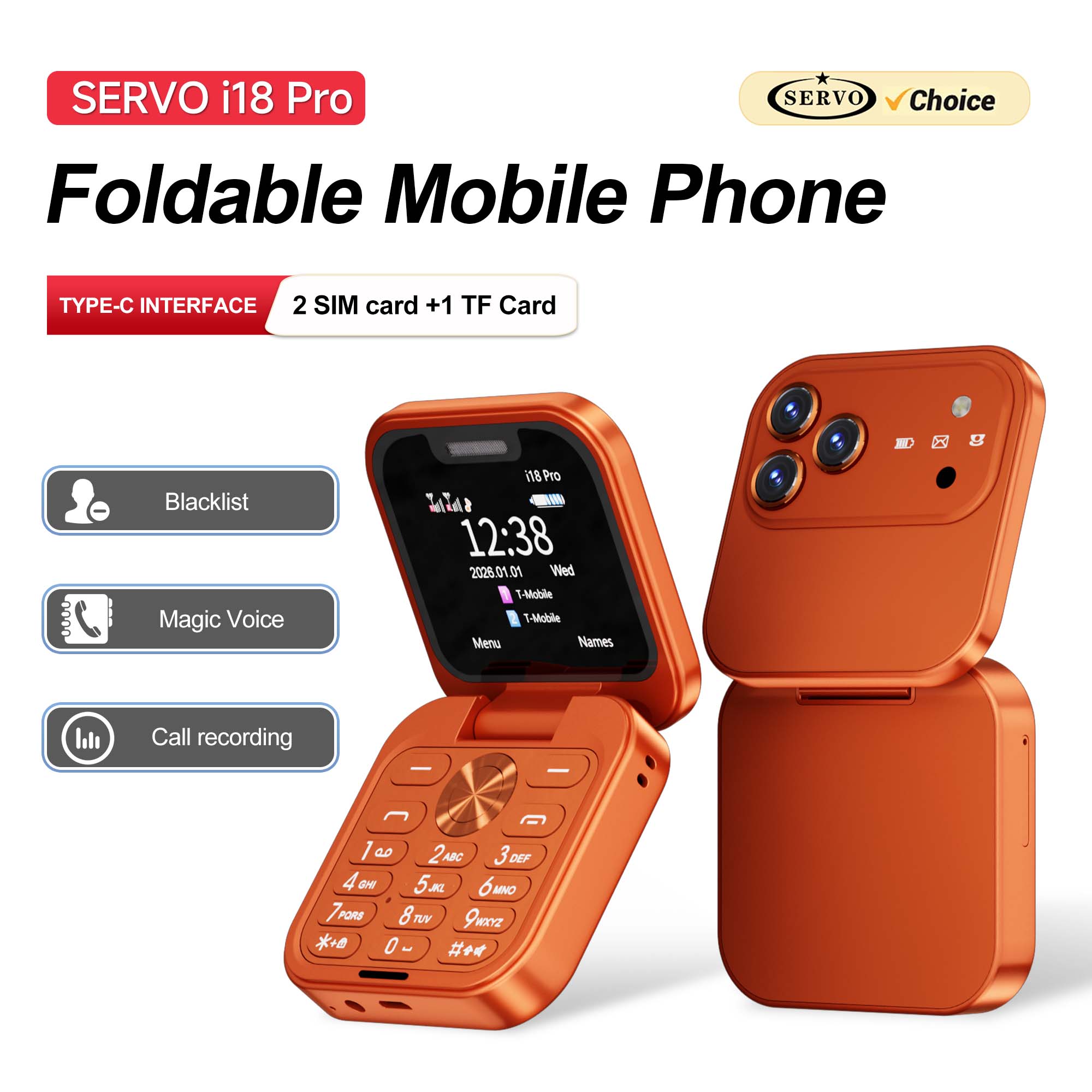 Servo Pan Tilt - SERVO I18 PRO Katlanabilir Cep Telefonu