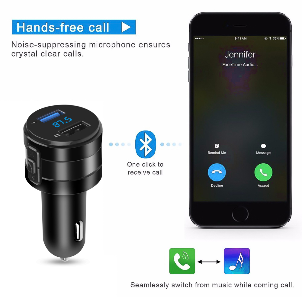 Bluetooth 4.2 FM Verici Araba  - Robot Bluetooth Car incelemesi ve fiyatı