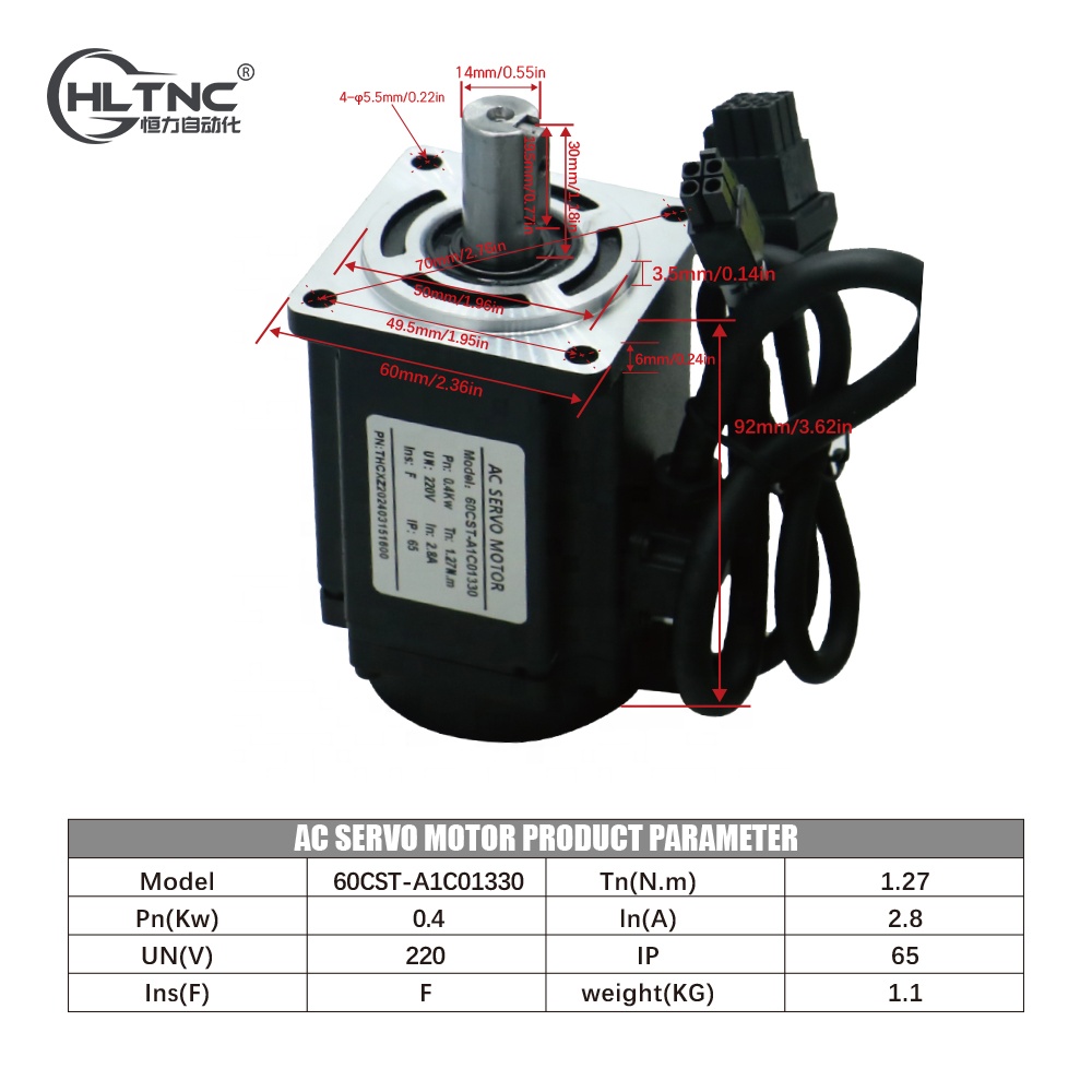 60mm 400W 220V 2.8A 1.27NM AC  - Servo Kit incelemesi ve fiyatı