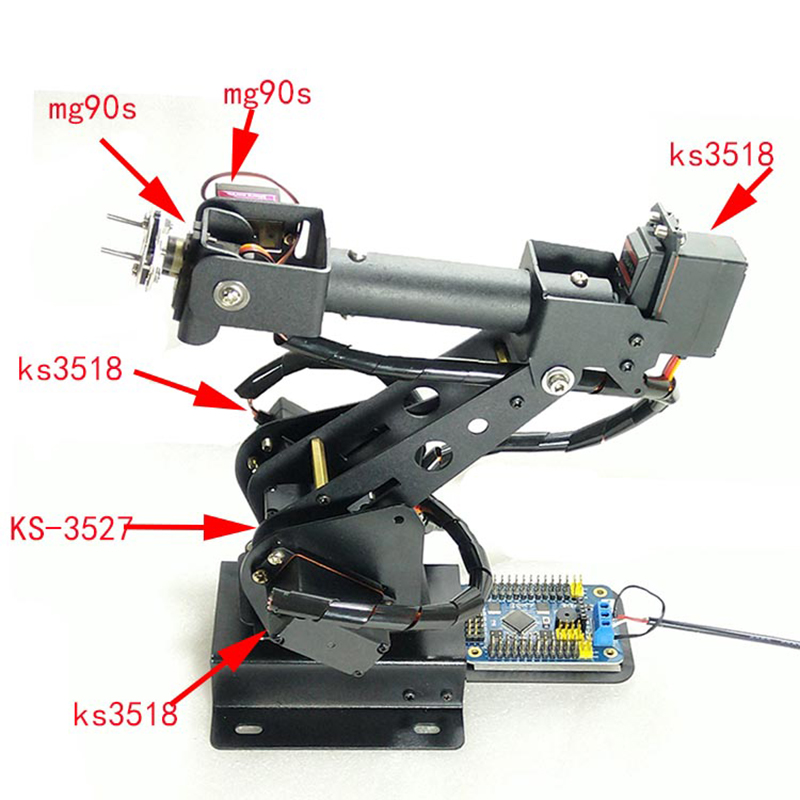 6 Eksenli Robot Kol ABB Endüst - Robot Arm Kit incelemesi ve fiyatı