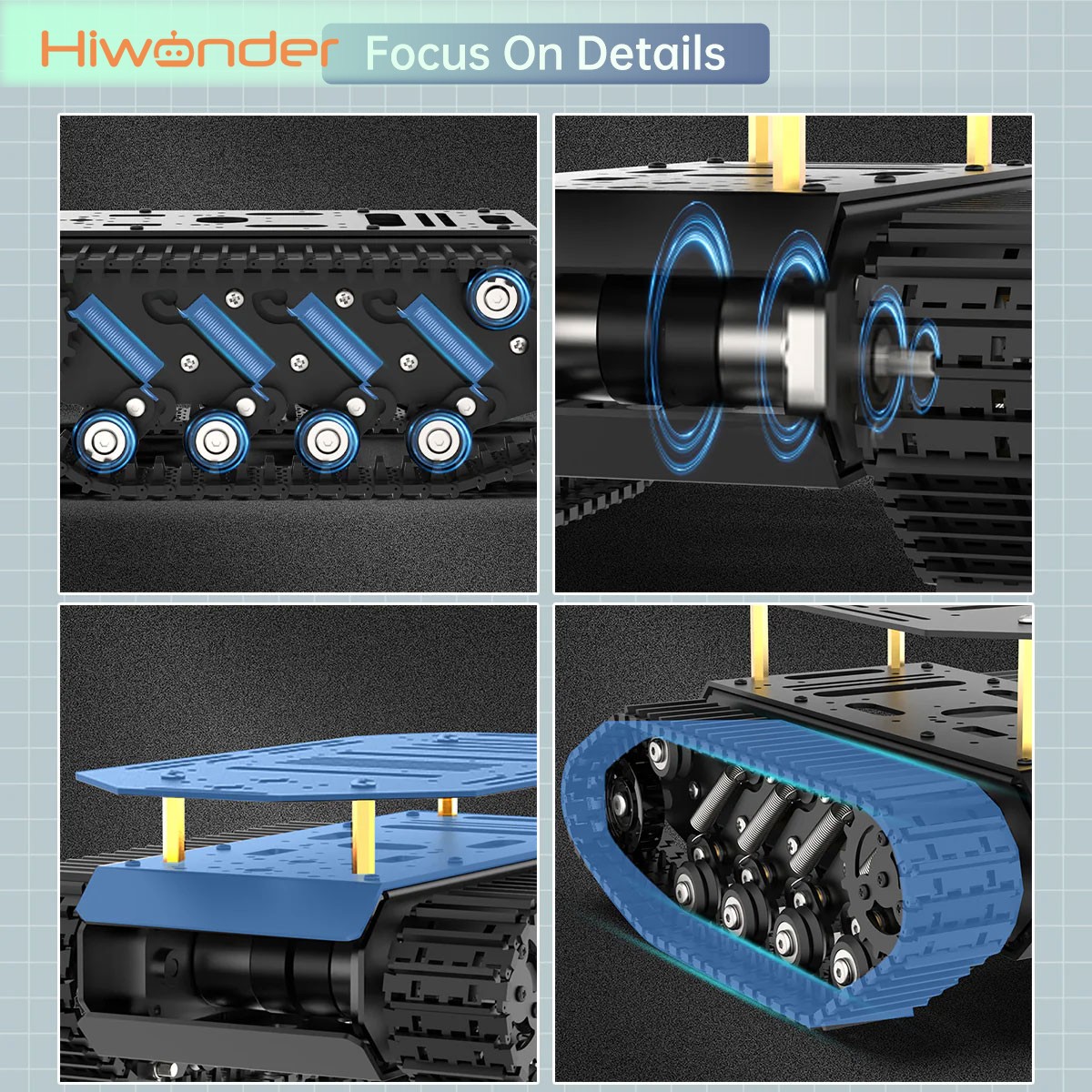 Hiwonder Paletli Tank Robot Şa - Tracked Robot Chassis incelemesi ve fiyatı
